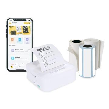 Mini pocket printer - 300 dpi - 8 x 8 x 4 cm | incl. 3 beschikbaar voor biedingen