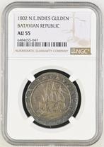 Nederland Indië - Bat. Republiek 1 gulden 1802, Postzegels en Munten, Munten | Nederland, Verzenden, 1 gulden, Losse munt, Zilver