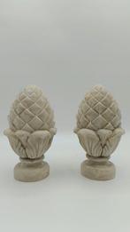 sculptuur, Coppia di pigne francesi - 24 cm - marmerstof