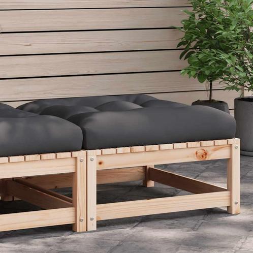 vidaXL Tuinvoetenbank met kussen massief grenenhout, Tuin en Terras, Tuinsets en Loungesets, Nieuw, Verzenden