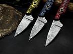 Keukenmes - Kitchen knife set - Leren tas inbegrepen - Hout,