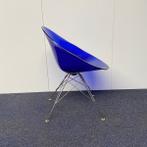 Kartell Philippe Starck Eros design stoel, blauw- chroom
