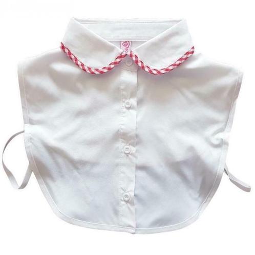 Losse blouse kraagjes wit met streepjes - rood of blauw, Kleding | Dames, Blouses en Tunieken, Wit, Nieuw, Maat 38/40 (M), Verzenden