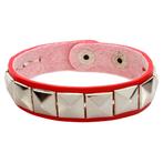Fako Bijoux® - Armband - Studs - Piramide Smal - Rood, Verzenden, Nieuw