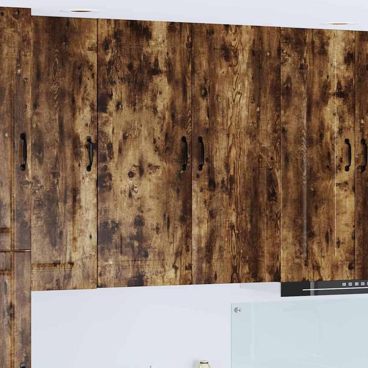 vidaXL Keukenkast aan de muur met plank Gerookt eiken 80 x, Huis en Inrichting, Keuken | Keukenelementen, Bruin, Nieuw, Verzenden