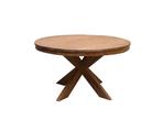 Ronde Eettafel Dingklik Beek Teakhout -140 cm (diameter), Huis en Inrichting, Tafels | Eettafels, Ophalen of Verzenden, Nieuw
