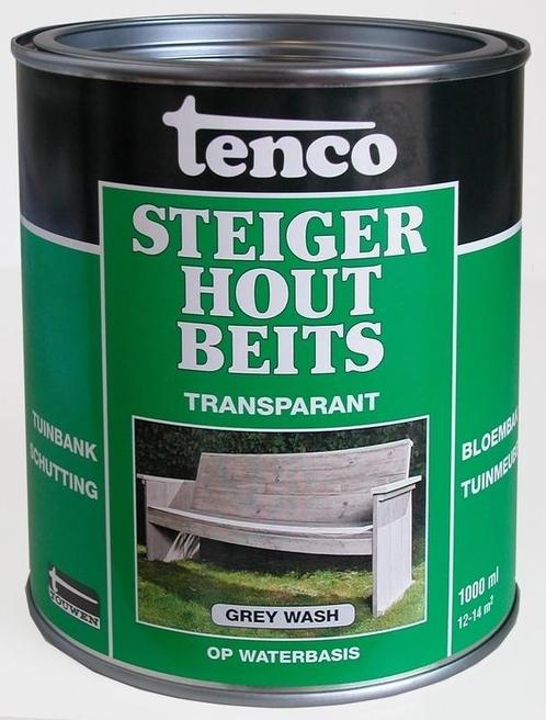 Tenco 11085502 Steigerhoutbeits - Grey Wash - 1L, Doe-het-zelf en Verbouw, Overige Doe-het-zelf en Verbouw, Ophalen of Verzenden