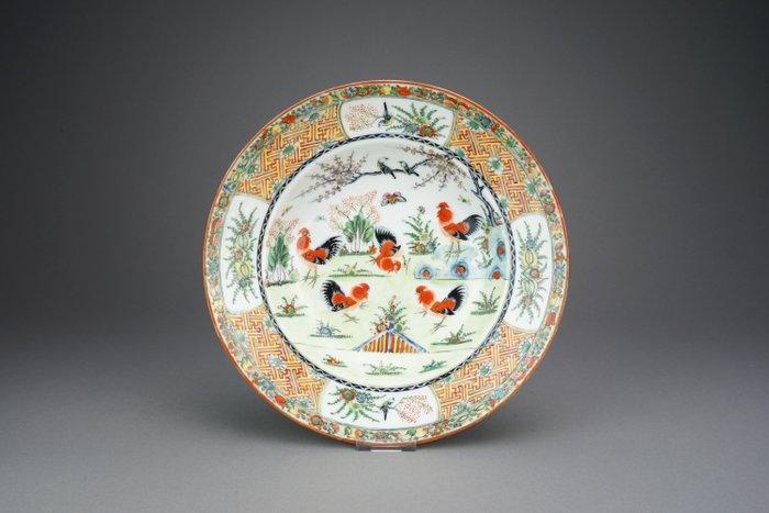 bord - Porselein - Five Cantonese Roosters - China - jaren, Antiek en Kunst, Antiek | Overige Antiek