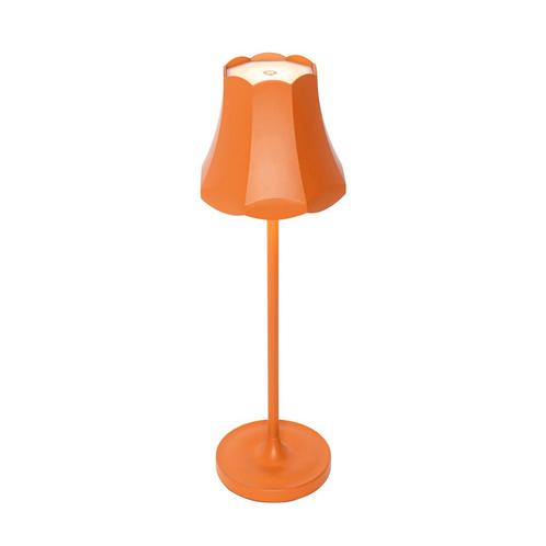 Retro tafellamp oranje oplaadbaar IP44 - Granny, Huis en Inrichting, Lampen | Tafellampen, Nieuw, Minder dan 50 cm