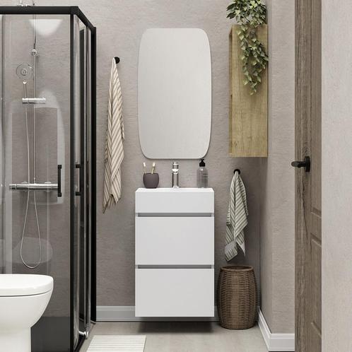 Xellanz Mini Onderkast Met 2 Laden Glans Wit En Wastafel, Huis en Inrichting, Badkamer | Badkamermeubels, Nieuw, Ophalen of Verzenden