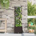 vidaXL Tuindruppel met Trellis Bruin 40 x 40 x 143 cm PP, Tuin en Terras, Bloembakken en Plantenbakken, Verzenden, Nieuw, Minder dan 60 cm