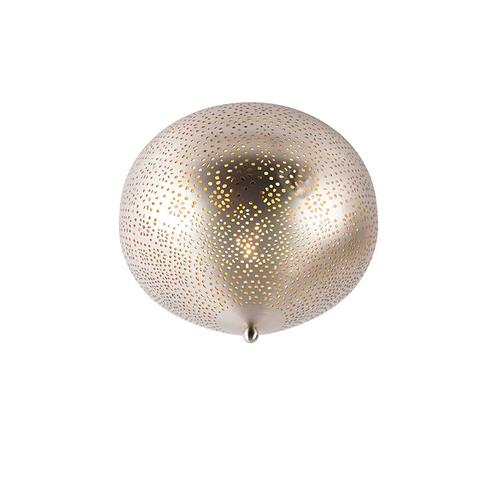 Oosterse plafondlamp staal met lichteffect - Sinbad, Huis en Inrichting, Lampen | Plafondlampen, Nieuw, Overige materialen