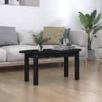 vidaXL Salontafel 80x40x35 cm massief grenenhout zwart, Huis en Inrichting, Tafels | Salontafels, Minder dan 50 cm, 50 tot 100 cm