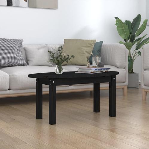 vidaXL Salontafel 80x40x35 cm massief grenenhout zwart, Huis en Inrichting, Tafels | Salontafels, 50 tot 100 cm, Nieuw, Grenenhout