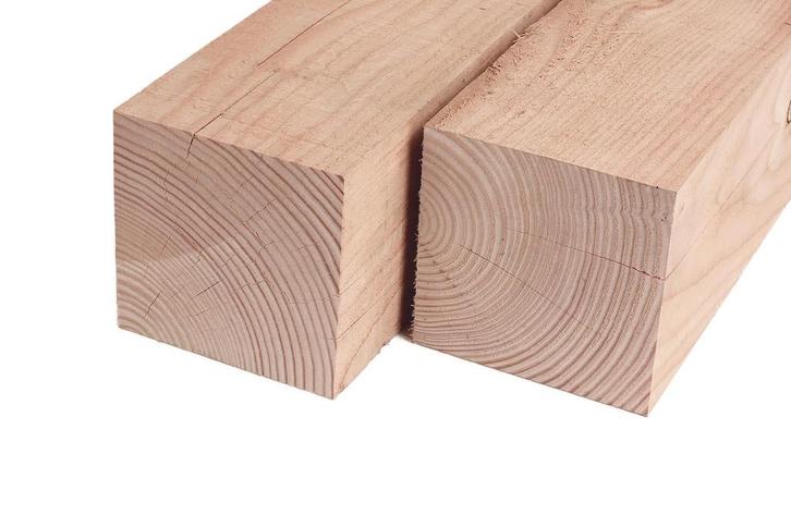 Douglas Paal 25 x 25 cm (250 x 250 mm) Fijnbezaagd - Lengte, Tuin en Terras, Palen, Balken en Planken