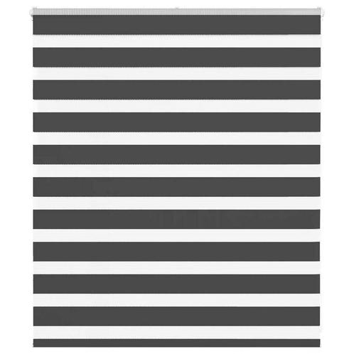 vidaXL Zebra rolgordijn 125x100 cm stofbreedte 120,9 cm, Huis en Inrichting, Stoffering | Gordijnen en Lamellen, Zwart, Nieuw