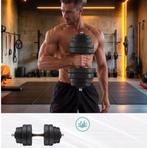 Halterset 30 kg –Verstelbare Dumbbell en Barbell Thuisfitnes, Sport en Fitness, Fitnessmaterialen, Verzenden, Nieuw