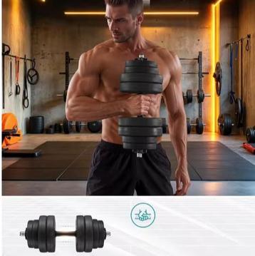 Halterset 30 kg –Verstelbare Dumbbell en Barbell Thuisfitnes beschikbaar voor biedingen
