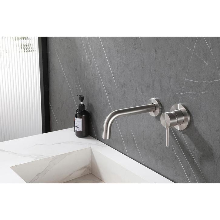 Wiesbaden 304 Wastafelkraan met Coldstart Inbouw Compleet -, Doe-het-zelf en Verbouw, Sanitair, Nieuw, Rvs, Ophalen of Verzenden