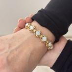 Armband - 14 karaat Geel goud - Opale en Diamanten, Sieraden, Tassen en Uiterlijk, Armbanden, Nieuw