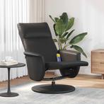 vidaXL Massage Recliner Stoel Zwart 71 x 90 x 105 cm Nep, Verzenden, Nieuw