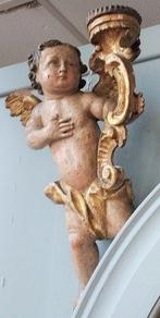 sculptuur, Two candle baring Putti - 18th century - 42 cm -, Antiek en Kunst