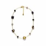 24 karaat - vetro di Murano, Geel goud - Halsketting -