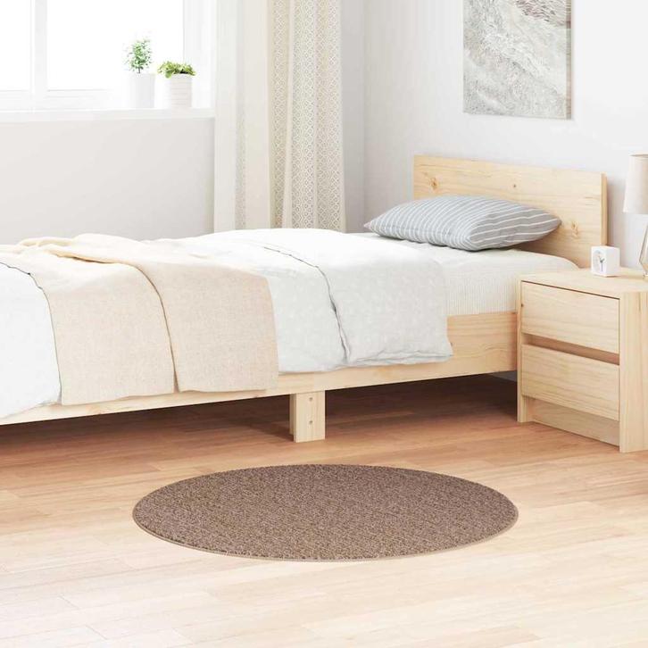 vidaXL Antislip Shaggy Tapijt Bruin 90 x 90 cm PP, Huis en Inrichting, Stoffering | Tapijten en Kleden, Bruin, Nieuw, Verzenden