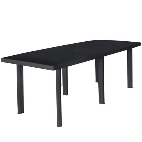 vidaXL Tuintafel 216x90x72 cm kunststof antraciet, Tuin en Terras, Tuintafels, Nieuw, Kunststof, Verzenden