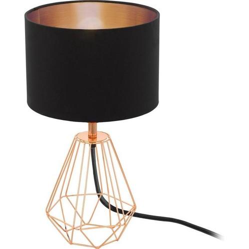 EGLO Carlton 2 Tafellamp - E14 - 30,5 cm - Koper/Zwart, Huis en Inrichting, Lampen | Overige, Zo goed als nieuw, Ophalen of Verzenden
