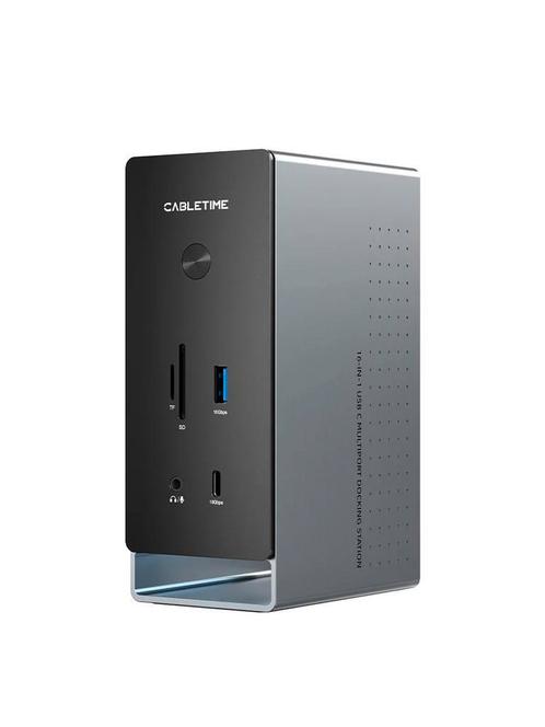 Cabletime  USB C – 16 in 1 Docking Station - 3 beeldschermen, Computers en Software, Dockingstations, Docking station, Nieuw, Laptop