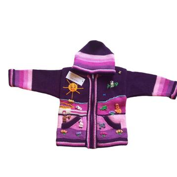 Kinder vest met rits, Peruvian kids sweater, jacke Peru kind beschikbaar voor biedingen