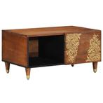 vidaXL Salontafel 80x50x40 cm Massief Mangohout, Verzenden, Nieuw, 50 tot 100 cm