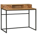 vidaXL Bureau met lade Bruin 110 x 50 x 87 cm Massief, Huis en Inrichting, Bureaus, Verzenden, Nieuw