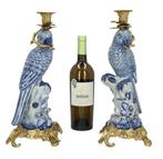 Kaarsenhouder (2) - Brons, Porselein