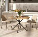 Eettafel Vilda – Rond Ovaal Licht Eikenhout – Ø120 cm, Verzenden, Eikenhout, Nieuw, Vier personen