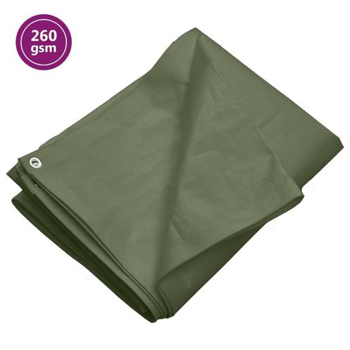 vidaXL Dekzeil 260 g/m² 4x5 m HDPE groen, Doe-het-zelf en Verbouw, Overige Doe-het-zelf en Verbouw, Nieuw, Verzenden