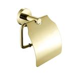 Wc-rolhouder mat goud Rond met klep, Verzenden, Nieuw