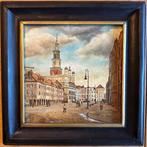 Krzystof Nowak XXe - Poznan cityscape with figures