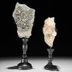 Geen reserveprijs - Prachtig paar pyriet en kristalkwarts -