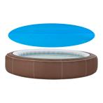 Zwembadafdekking zonnedoek rond PE blauw 305 cm
