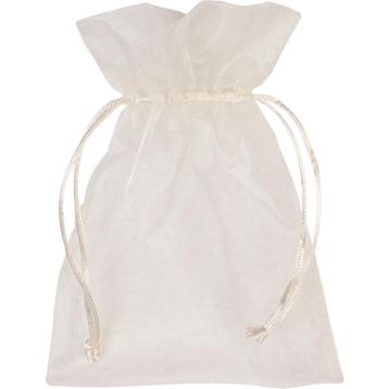 Specipack Organza zakjes - 12x17cm - gebroken wit - 5 stuks