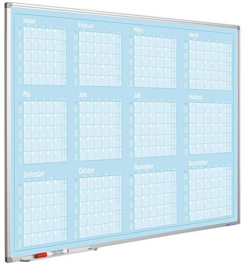 Jaarplanner blauw - 90x120 cm - Januari-December, Huis en Inrichting, Woonaccessoires | Wanddecoraties, Ophalen of Verzenden