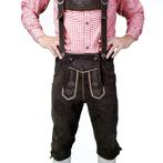 Lederhosen leer -  donkerbruin - LANG, Hobby en Vrije tijd, Verzenden, Nieuw