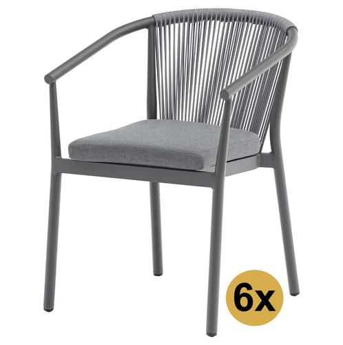 Set van 6 Apollo dining tuinstoel rope stapelbaar, Tuin en Terras, Tuinstoelen, Nieuw, Ophalen of Verzenden