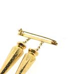 Gouden broche met kegels (unieke broche, sleutel), Sieraden, Tassen en Uiterlijk, Broches, Ophalen of Verzenden, Gebruikt, Overige kleuren