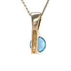 Gouden hanger met topaas 14 krt, Sieraden, Tassen en Uiterlijk, Kettinghangers, Ophalen of Verzenden, Nieuw