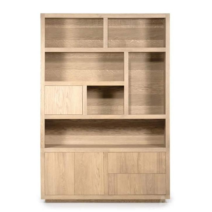 Kabinet Helsinki 150x220cm - Naturel - 96288 - buffetkasten, Huis en Inrichting, Kasten | Buffetkasten, Nieuw, Overige materialen