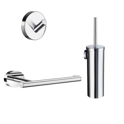 Accessoires Set Smedbo HOME Toiletborsetlhouder Met, Doe-het-zelf en Verbouw, Sanitair, Bad, Nieuw, Chroom, Ophalen of Verzenden