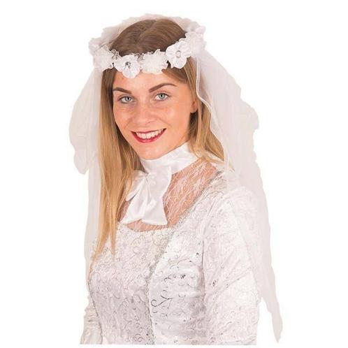 Sluier bruid met bloemen, Kleding | Dames, Carnavalskleding en Feestkleding, Nieuw, Ophalen of Verzenden
